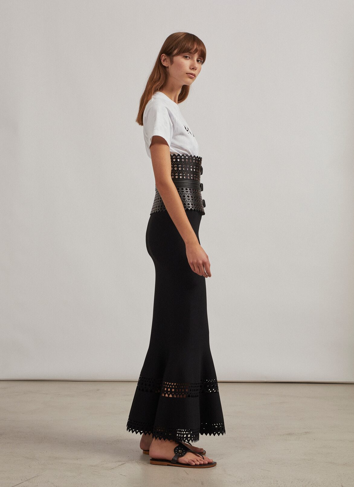 Tops ALAÏA WHITE/BLACK TOPS